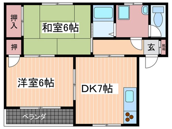 アサヒハイツの物件間取画像